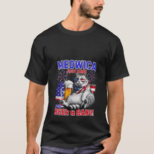 Frauen Meowica gerade hier für Bang Beer 4. US Feu T-Shirt