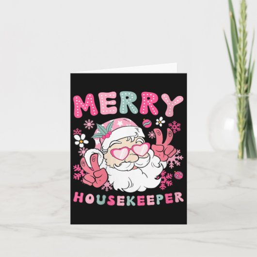 Frauen Merry Housekeeper Weihnachtsbaum XM Karte (Vorderseite)