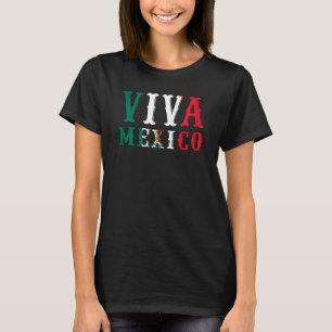 Frauen mexikanische Flagge Viva Mexiko Ispanisches T-Shirt