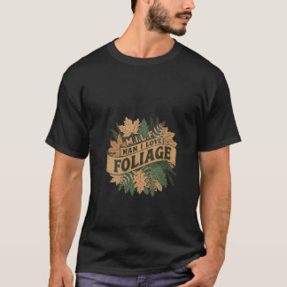 Frauen MILF Mann I Liebe Blätter Herbst Lüge T-Shirt