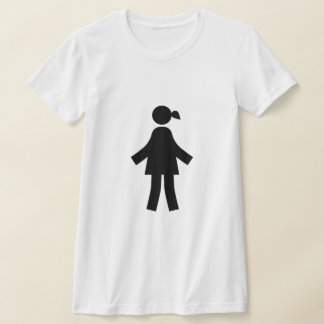 Frauen Minimalistisches Strichmännchen Symbol T -  T-Shirt