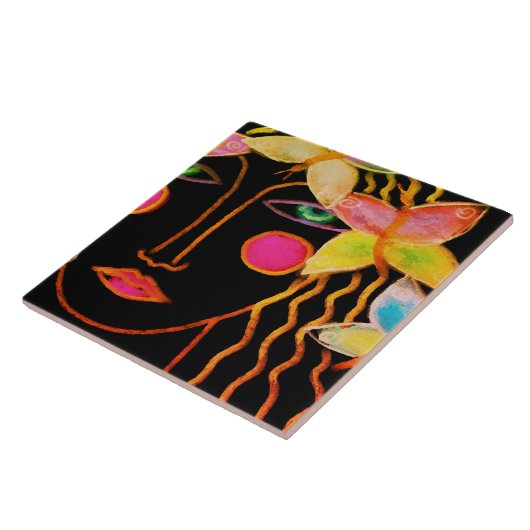 Frauen mit Abstrakter Kunst Fliese (Seite)