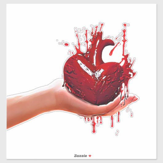 Frauen mit blutiger Herzogtum Art Aufkleber (Blatt)