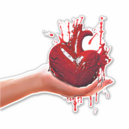 Frauen mit blutiger Herzogtum Art Aufkleber