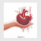 Frauen mit blutiger Herzogtum Art Aufkleber (Blatt)