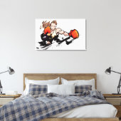 Frauen mit Boxhandschuh Leinwanddruck (Insitu (Schlafzimmer))