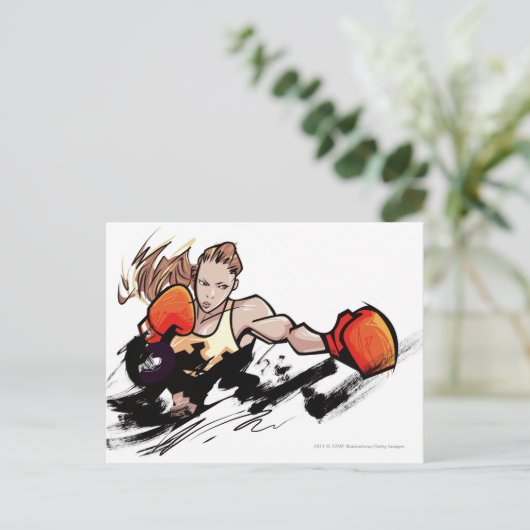 Frauen mit Boxhandschuh Postkarte (Stehend Vorderseite)