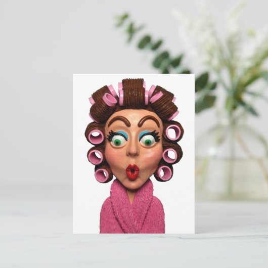 Frauen mit Curlers Postkarte (Stehend Vorderseite)