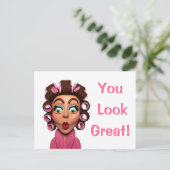 Frauen mit Curlers Postkarte (Stehend Vorderseite)