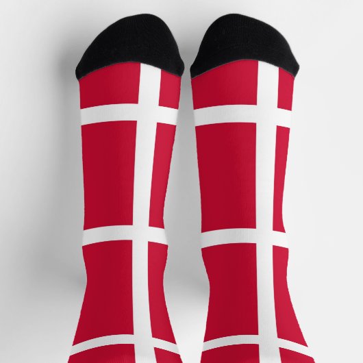 Frauen mit dänischer Flagge Socken (Oben)