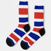 Frauen mit der Flagge Costa Ricas Socken (Linkes Detail)