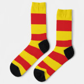 Frauen mit der Flagge Kataloniens Socken (Linkes Detail)