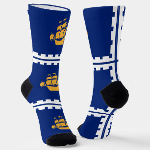 Frauen mit der Flagge von Quebec City Socken