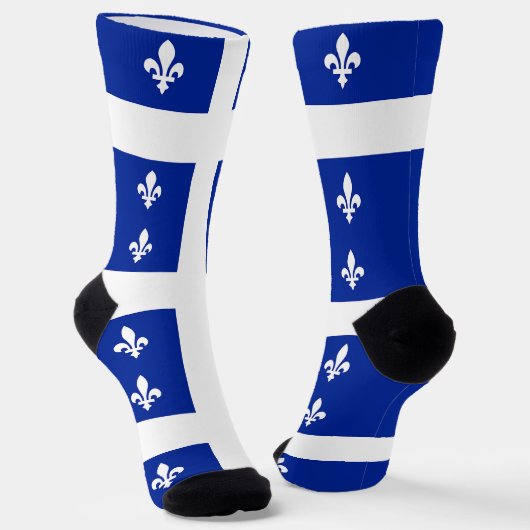 Frauen mit der Flagge von Quebec, Kanada Socken (Gewinkelt)