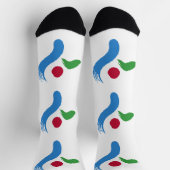 Frauen mit der Flagge von Seoul, Südkorea Socken (Oben)