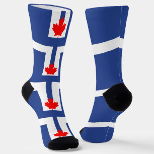 Frauen mit der Flagge von Toronto, Kanada Socken