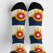 Frauen mit der Flagge von Tulsa, Oklahoma Socken (Oben)