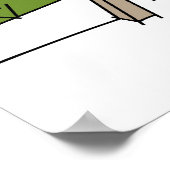 Frauen mit einem Astronomie-Teleskop Poster (Ecke)