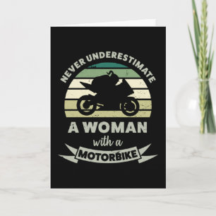 Frauen mit einem Motorrad Lustige Geschenke Ehefra Karte