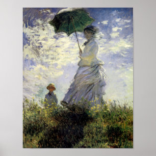 Frauen mit einem Sonnenschirm ~ Madame Monet und i Poster