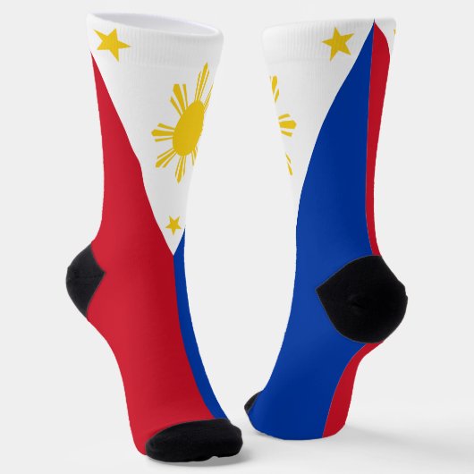 Frauen mit Flagge auf den Philippinen Socken (Gewinkelt)