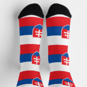 Frauen mit Flagge in der Slowakei Socken (Oben)