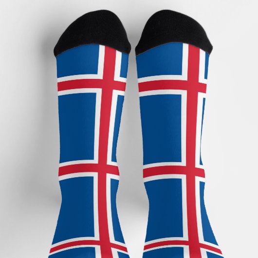 Frauen mit Flagge Islands Socken (Oben)