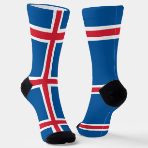 Frauen mit Flagge Islands Socken