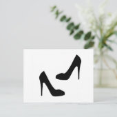 Frauen mit hohen Fersenschälen in Silhouette Postkarte (Stehend Vorderseite)
