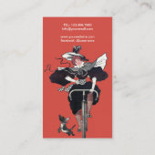 Frauen mit Hund fahren Visitenkarte (Rückseite)