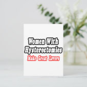Frauen mit Hysterektomien sind große Liebhaber Postkarte (Stehend Vorderseite)