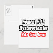 Frauen mit Hysterektomien sind große Liebhaber Postkarte (Vorne/Hinten)