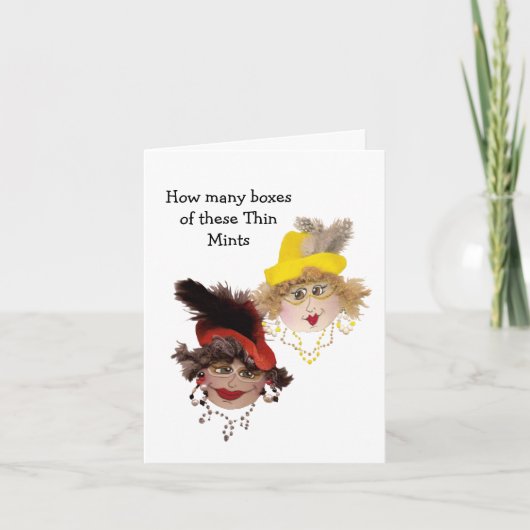 Frauen mit ihrem Thinkkochtopf-Spaß Karte (Vorderseite)