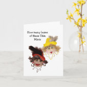 Frauen mit ihrem Thinkkochtopf-Spaß Karte (Gelbe Blume)