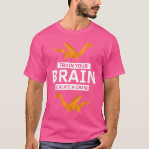 Frauen mit japanischem Origami-Design und farbenfr T-Shirt