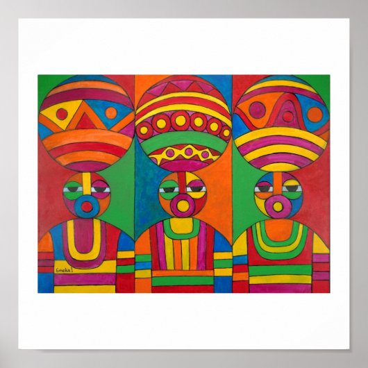 Frauen mit Kalabashes von Emeka! Poster (Vorne)