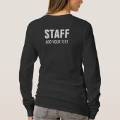 Frauen mit langer Schläfrigkeit Mitglied Schwarz u T-Shirt (Rückseite)