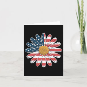 Frauen mit Lässiger Blume - Amerikanische Flaggen  Karte