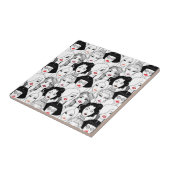 Frauen mit Lippenstift-Muster Fliese (Seite)