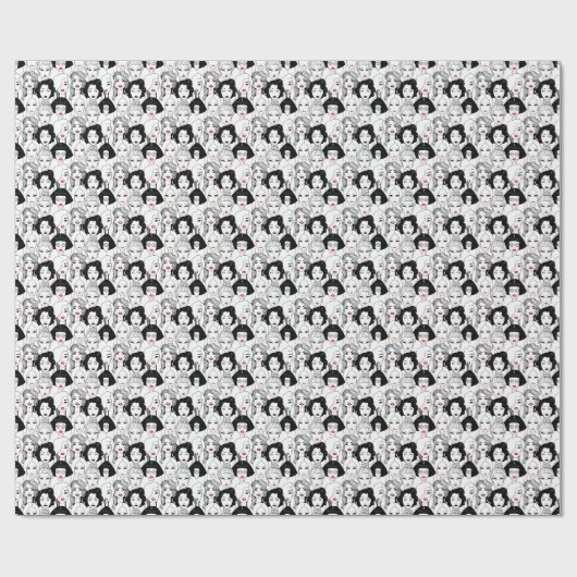 Frauen mit Lippenstift-Muster Geschenkpapier (Flach)