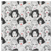 Frauen mit Lippenstift-Muster Stoff (Nahaufnahme)