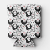 Frauen mit Lipstick-Muster Dosenkühler (Rückseite)