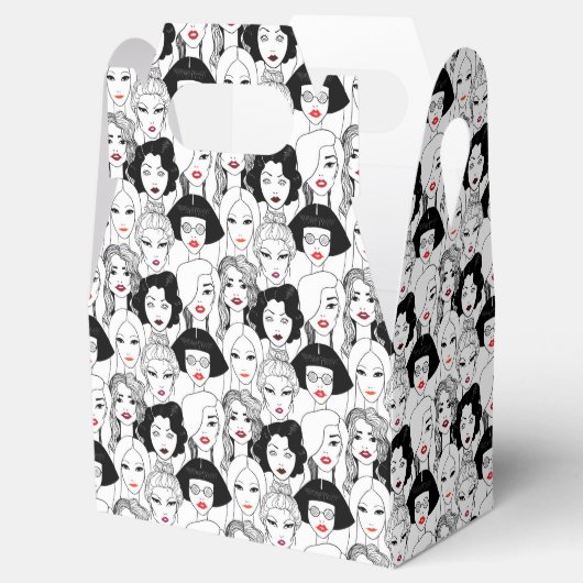 Frauen mit Lipstick-Muster Geschenkschachtel (Geöffnet)