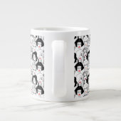 Frauen mit Lipstick-Muster Jumbo-Tasse (Rückseite)