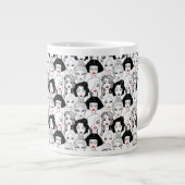 Frauen mit Lipstick-Muster Jumbo-Tasse (Vorderseite Rechts)