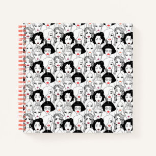 Frauen mit Lipstick-Muster Notizblock