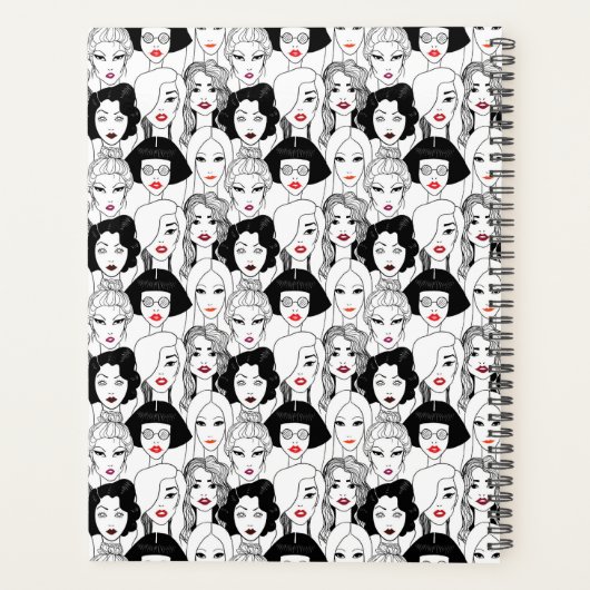 Frauen mit Lipstick-Muster Planer (Rückseite)