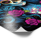 Frauen mit Makeup-Gesicht Halloween Fotodruck (Ecke)