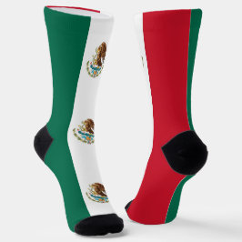 Frauen mit mexikanischer Flagge Socken