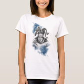 Frauen mit Octopus Tentacles Fantasy Surreal Art T-Shirt (Vorderseite)